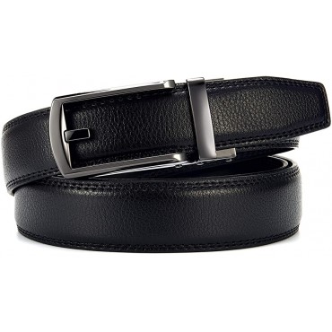 Leather Ratchet Belts for Men 1 1 4 Comfort with Click Buckle CHAOREN Dress Belt Adjustable Trim to Exact Fit - B8NOWB4ME