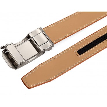 Men's Belt,Ratchet Dress Belt with Automatic Buckle Brown Black-Trim to Fit-35mm wide - BS02Q0FVC