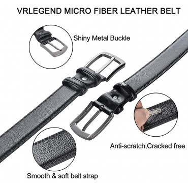 Mens Belts Big and Tall 36-70 Men Leather Belt Casual Work Dress Belt,Black & Brown Colors - B01C3RPEK