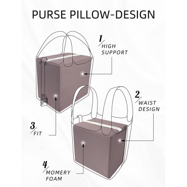 DGAZ Purse Pillow Shaper Insert,Luxury Handbag Tote Shapers Memory Foam- Fits picotin18 22Bags Konjac purple,PC18 - B6M6DN4K6