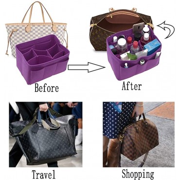Felt Cosmetics Storage Bag Travel Bag Insert Bag Organizer Bag In Bag for Handbag Purse Organizer 8 Colors 3 Size - BPTARG3ZI