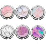 Foldable Purse Hook Womens Bag Table Hanger Collection Desk Hooks for Purse 6pack Pretty Marble Hook - BU1MRX4Q6