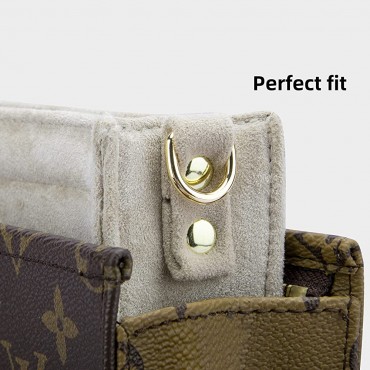 New Material Purse Organizer Insert Women's Handbag Organizers with Black Chain Gold Buckles Fit LV Toiletry Pouch 26 Toiletry Pouch 26 velvet - BXX1NRQXE