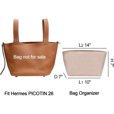 OAikor Purse Organizer Insert Bag Handbag Divider Liner For PICOTIN 26 Waterproof Design Large-26 Beige - BUG24R4WU