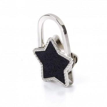 Ochoos Table Stars Foldable Wallet Hanger Handbag Hook Pocket Holder Silver Color: Black - B3I7QHMTP