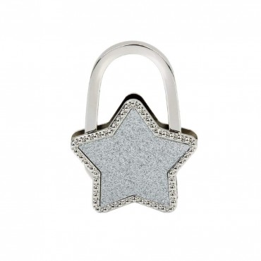 Ochoos Table Stars Foldable Wallet Hanger Handbag Hook Pocket Holder Silver Color: Black - B3I7QHMTP
