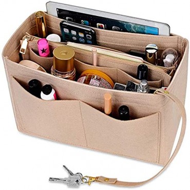 Purse Organizer Insert Handbag & Tote Organizer Bag in Bag Perfect for Speedy Neverfull and Many More! IMPROVED POCKETS SIZE! Large - B4JE6BZGP