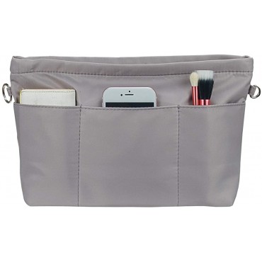 Purse Organizer Insert with zipper Nylon-Handbag & Tote Shaper 4 Colors 5 Sizes. - BL2PGQUGZ