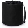 Tall Purse Organizer Insert Womens Canvas Round Handbag Organizer Storage,Handbag Purse Organizer Round Cosmetic Pouch Bag Bucket Makeup Bag M Black - BOBS21WS9