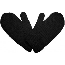 618 MT Warm Cozy Fleece Lined Ski Wool Unisex Women Hand Knitted Mitten - BW413XG7S