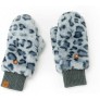 Britt's Knits Womens Winter Leopard Print Plush Vegan Fur Cuffed Lined Mittens Gloves - BZQ1PH1ZJ