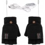 USB Heated Gloves 3 Heating Levels Womens & Mens Winter Full & Half Gloves - BOFUU05J3