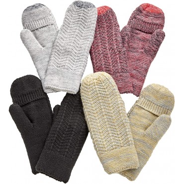 VIA By SKL Style Women's Recycled Knit Mittens - B188T60OH