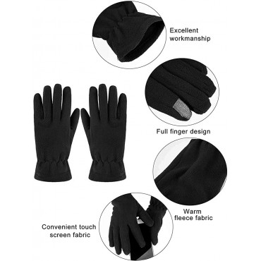 3 Pairs Women Winter Fleece Gloves Thick Thermal Mittens for Outdoor Sports - BDQSJF0OE