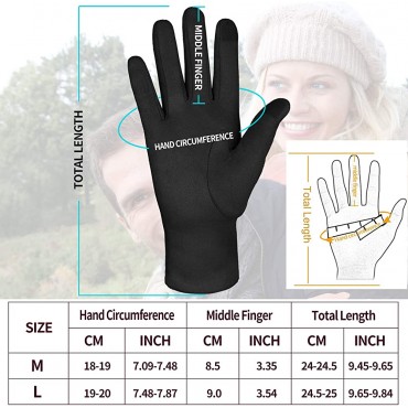 Achiou Women Winter Touchscreen Gloves Soft Comfortable Thermal Elastic Stretch Texting Glove for Traveling Cycling Running - BW5SR47J6