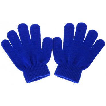 Akanbou Magic Gloves Stretch Gloves Knit Glove Fit Teens and Adults 6 Pairs - B53H5Y3Q4