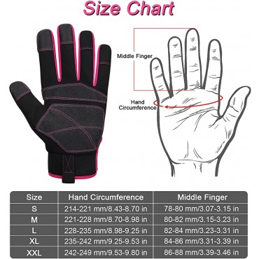 BARST Work Gloves Women Utility Touchscreen Working Glove for Yardwork Gardening Synthetic Leather Mechanic Gloves - B4XYS36RY