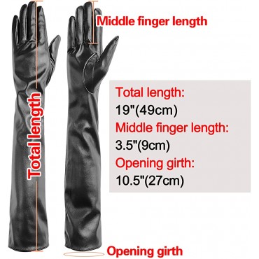 Bellady Long Faux Leather Gloves for Women,Elbow Length Touchscreen Dress Gloves,Cosplay Costume Opera Gloves - B4QBP4XXZ