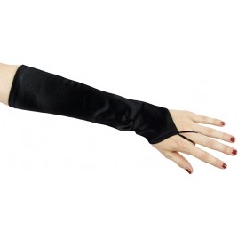 Cinderella Satin Fingerless Elbow Length Gloves - B27ZBSYPB