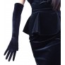 DooWay Black Women Fashion Velvet Gloves Opera Evening Long Elastic Stretchy Velours Touchscreen - BB3FT8CHS