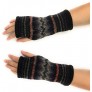 Hand Knit Fingerless Winter Striped Texting Gloves Warm Wool Fleece Lined - BHMXFJ84Q