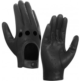 Harssidanzar Leather Driving Gloves For Women's,Summer Lambskin Unlined Ladies Driving Gloves GL009 - B60K6FT9J