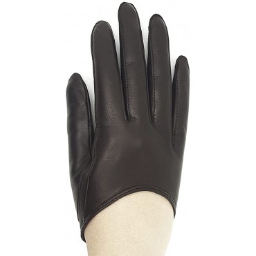 Harssidanzar Leather Spring Gloves For Women,Genuine Leather Half Palm Short Unlined Driving Dress Cosplay Gloves GL011 - BMM1FIPAV