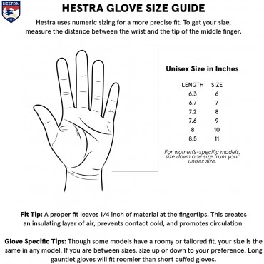 Hestra Army Leather Heli Ski Glove Classic 5-Finger Snow Glove for Skiing Snowboarding and Mountaineering - BL9FNEQMD