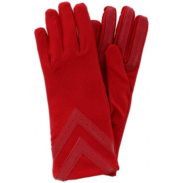 Isotoner Women's Touchscreen Chevron Winter Gloves with Fleece Lining - BZK9KA1CD