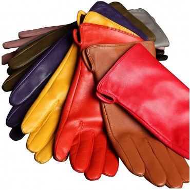 Winter Gloves for Women Genuine Leather Warm Cashmere & Wool Blend Lining Touchscreen Windproof Driving Dress - B05N3V9O2