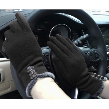 Womens Winter Gloves Warm Lined Touch Screen Driving Gloves 1Pack 2Pack 3Pack - B5TI1T64M
